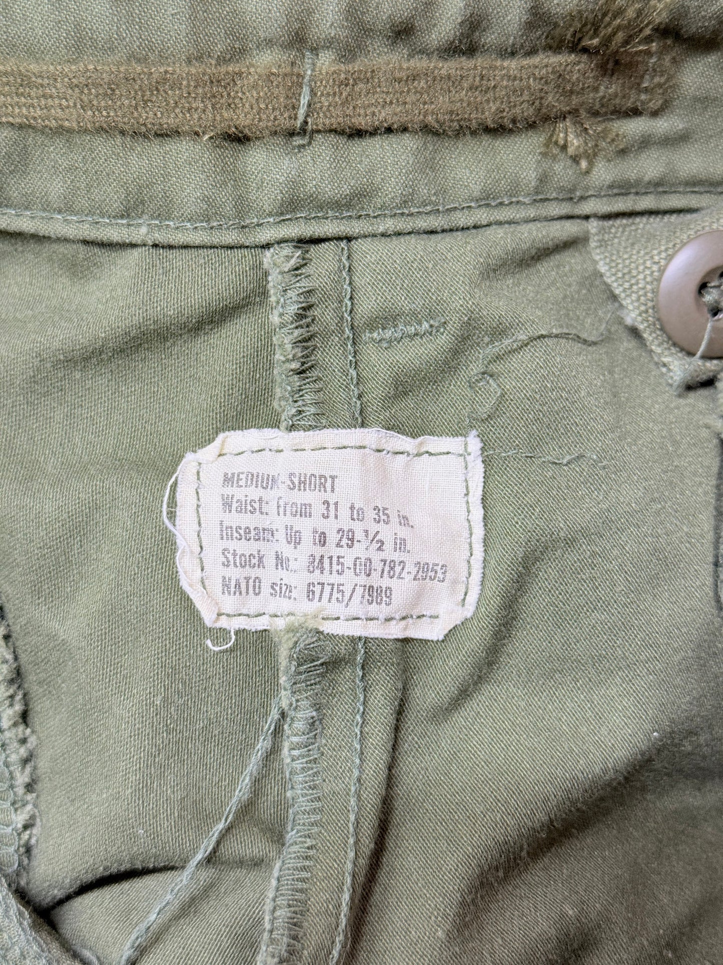 US Army M65 Field Trousers Medium Short 1978年