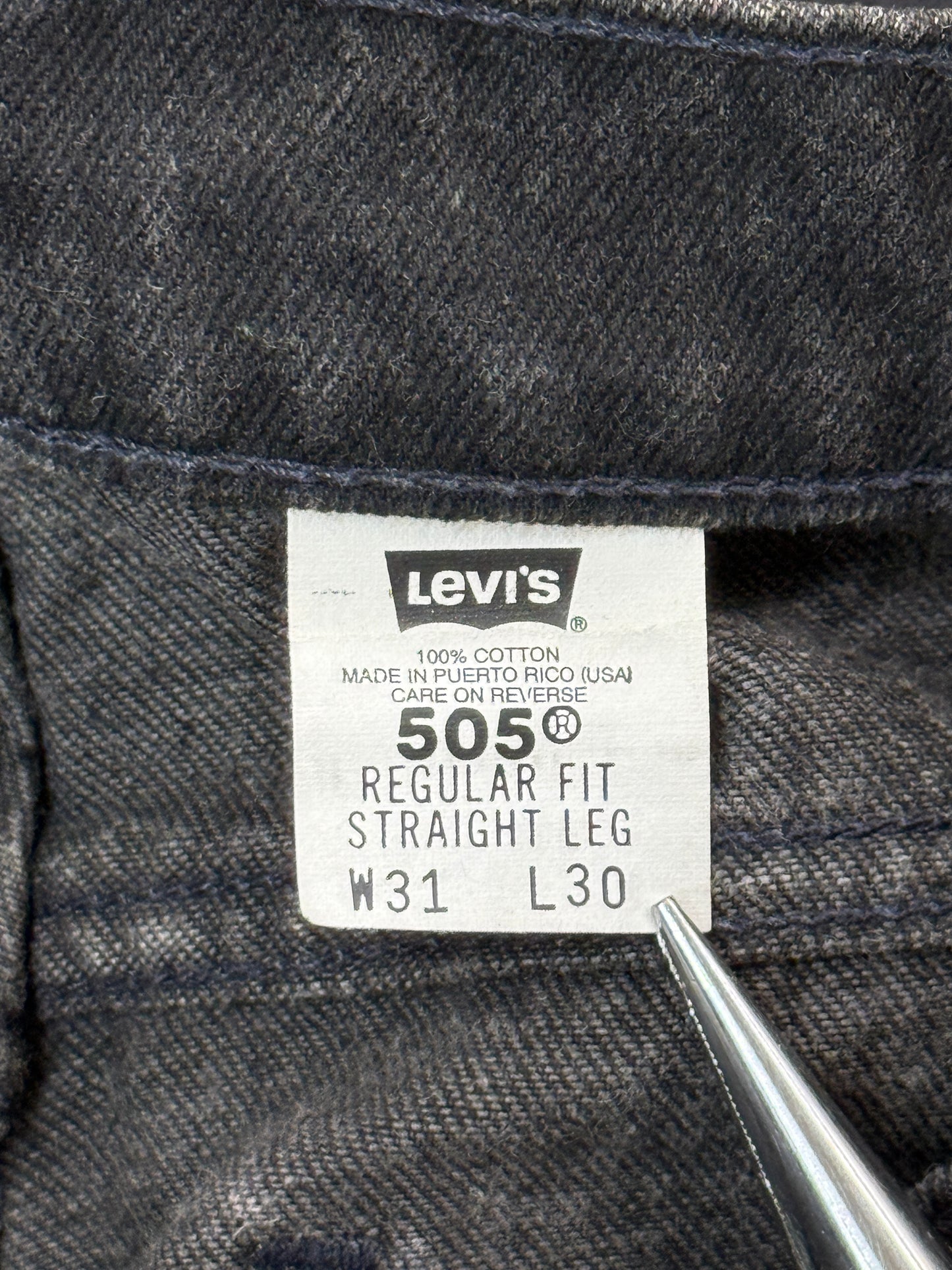 Levi's 505-4159 後染めブラック W31 L30 1997年