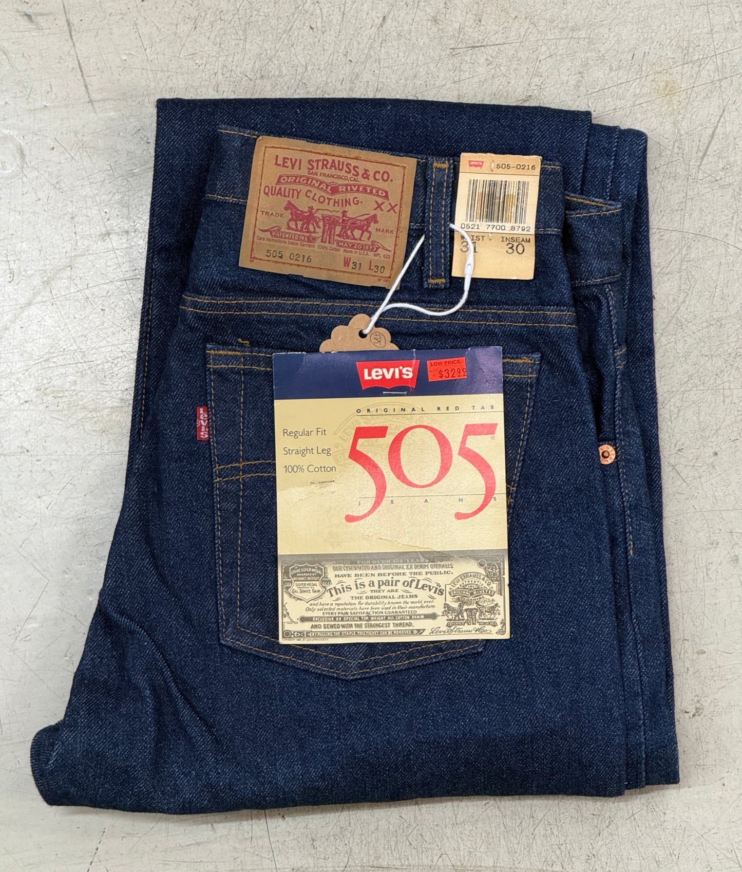 Levi's 505-0216 ワンウォッシュ W31 L30 1988年