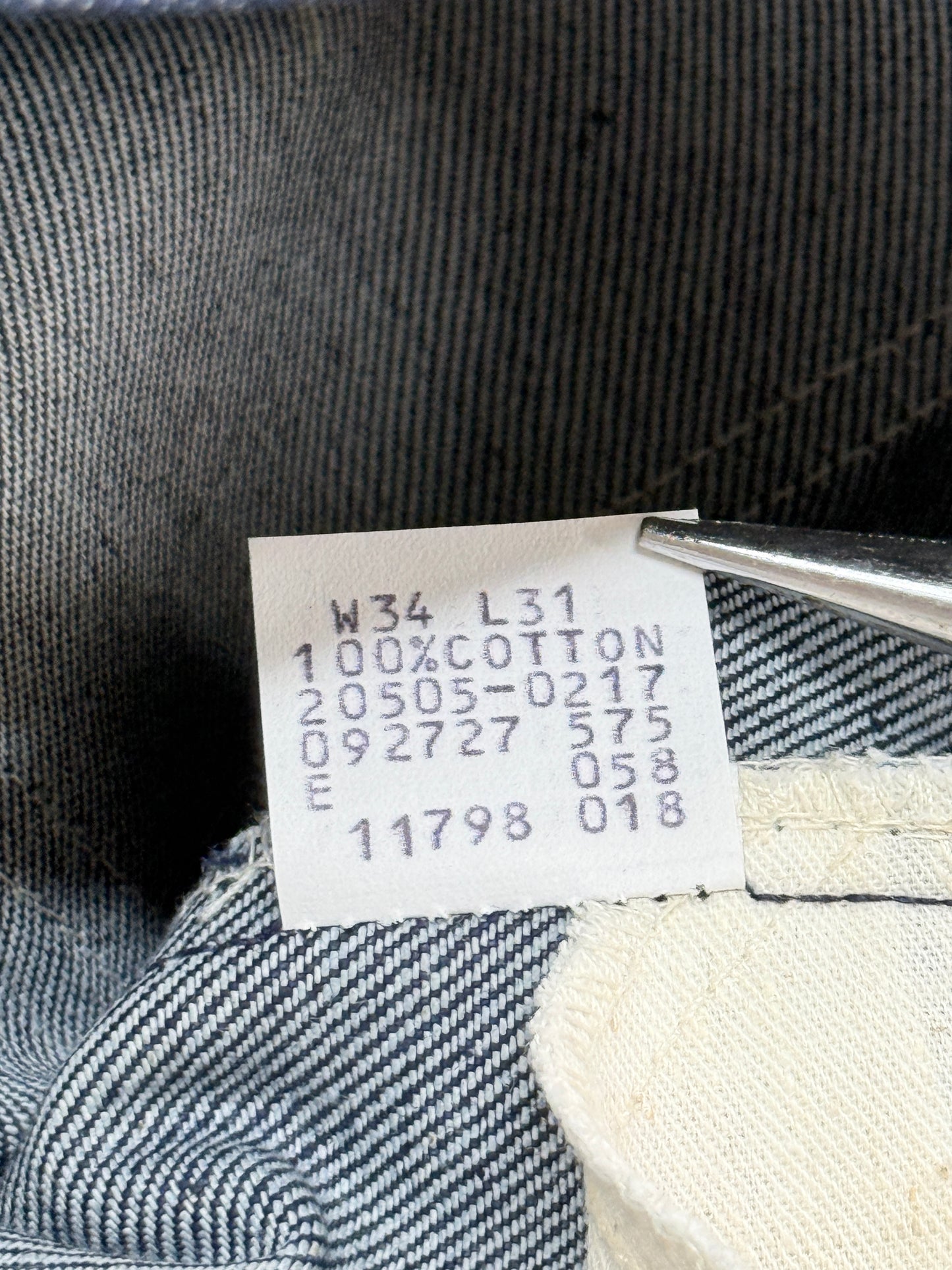 Levi's 505-0217 リジッド W34 L31 1988年