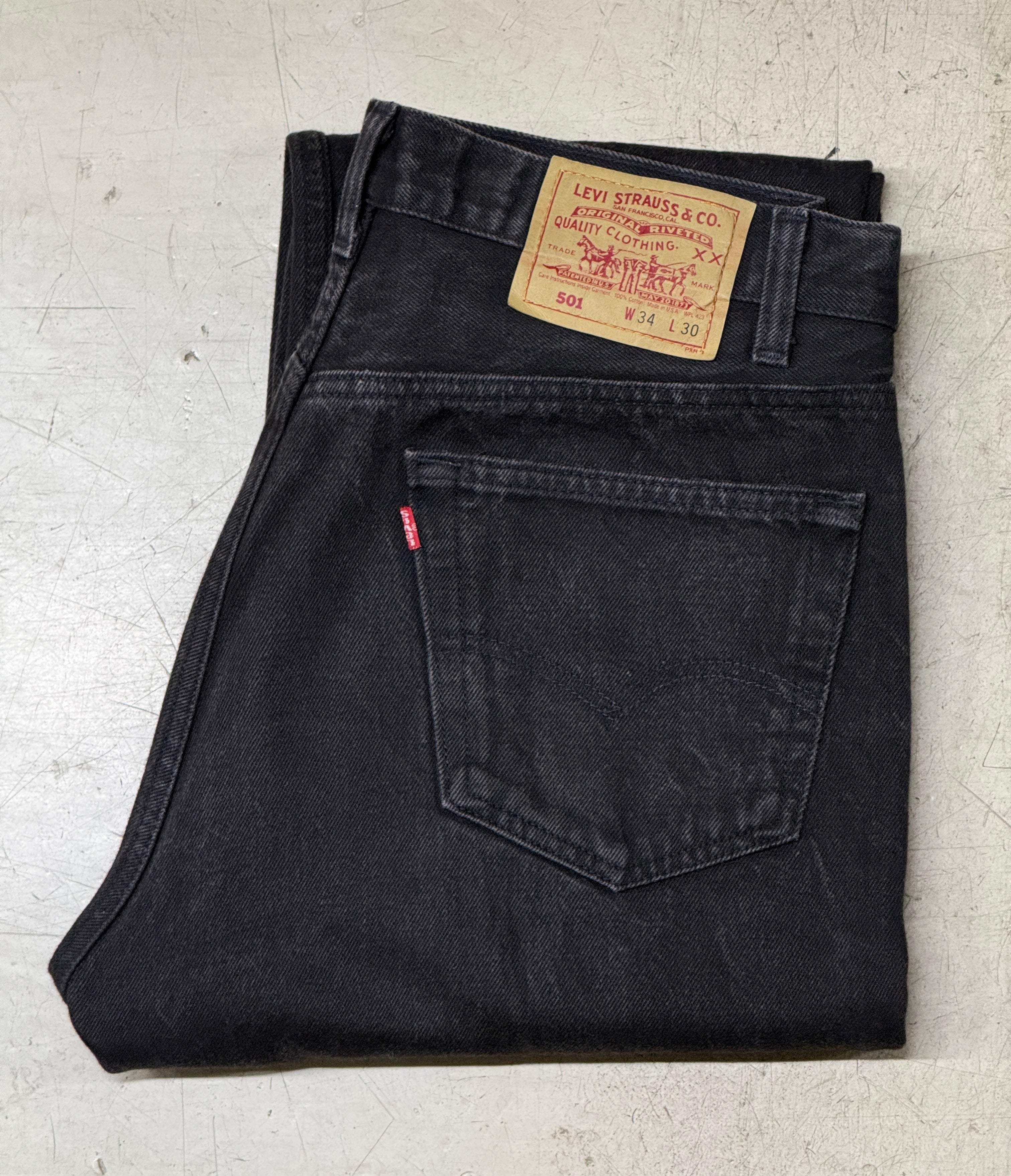 Levi's 505 後染めブラック W34 L30 90's – TKCプロダクションズ