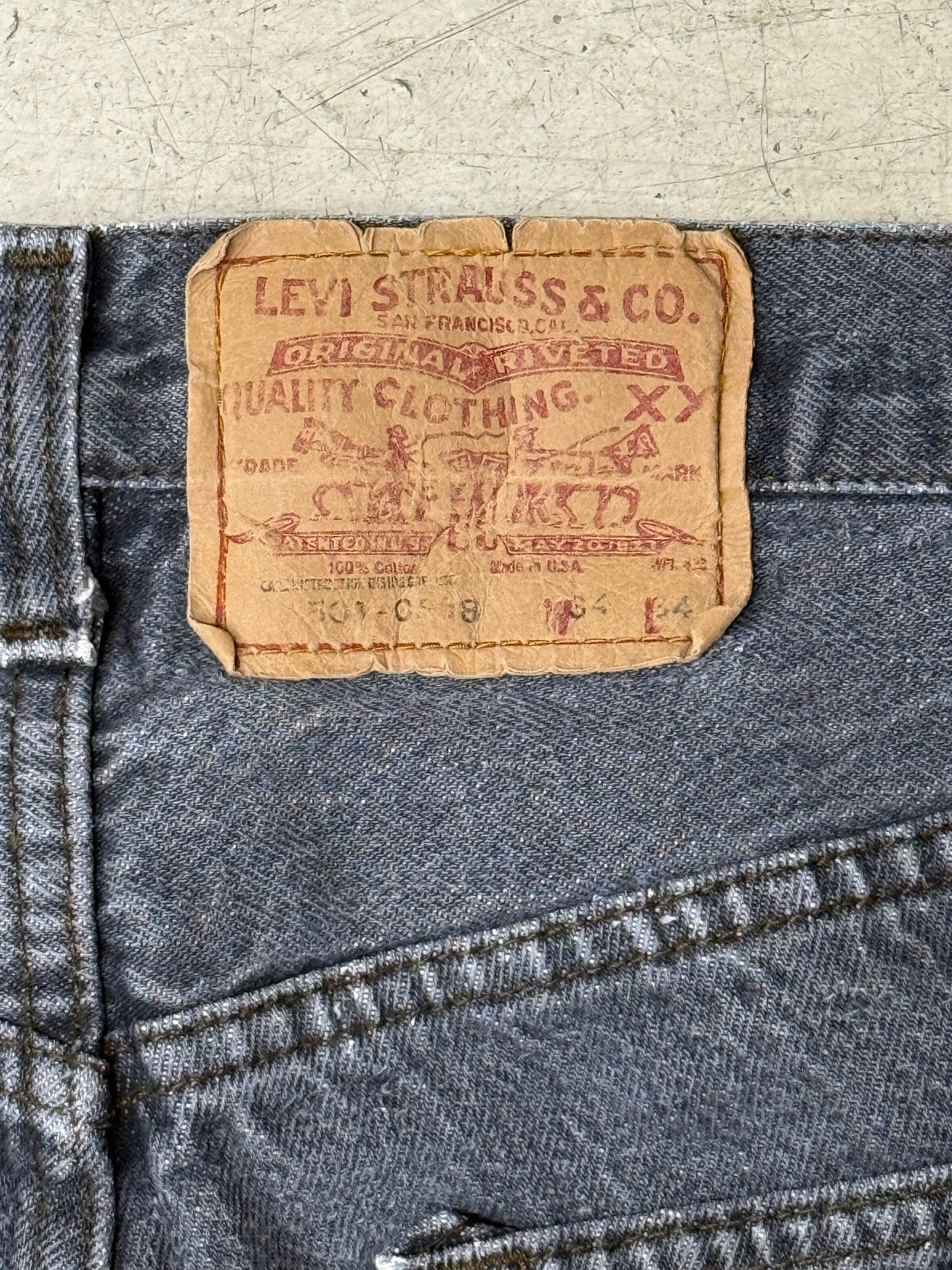 Levi's 501 W34 L34 先染めブラック