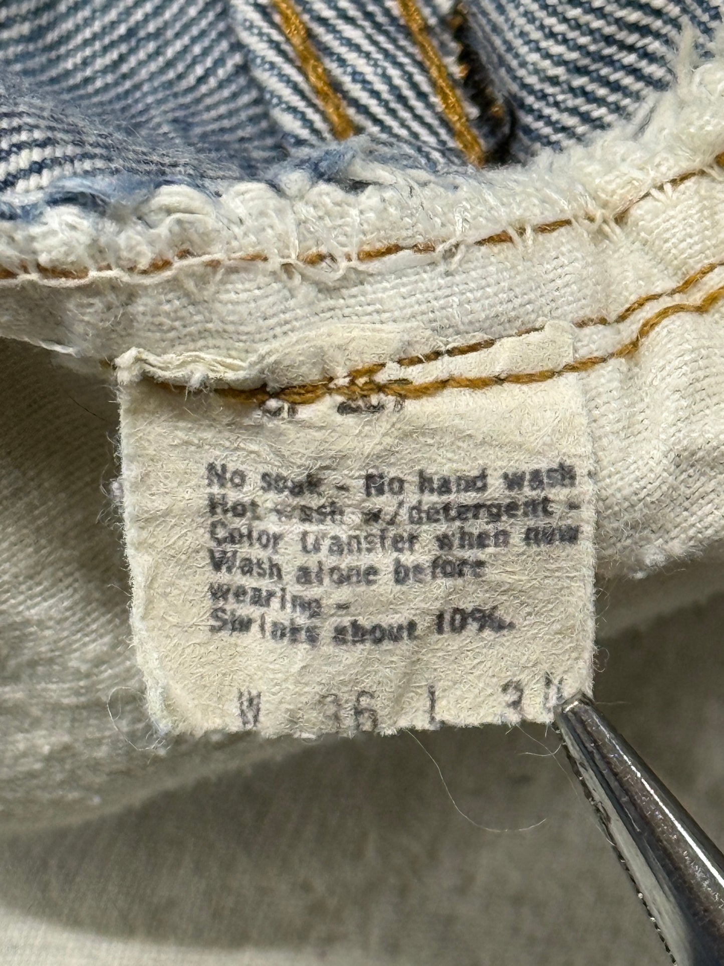 Levi's 501 W36 L34 赤耳
