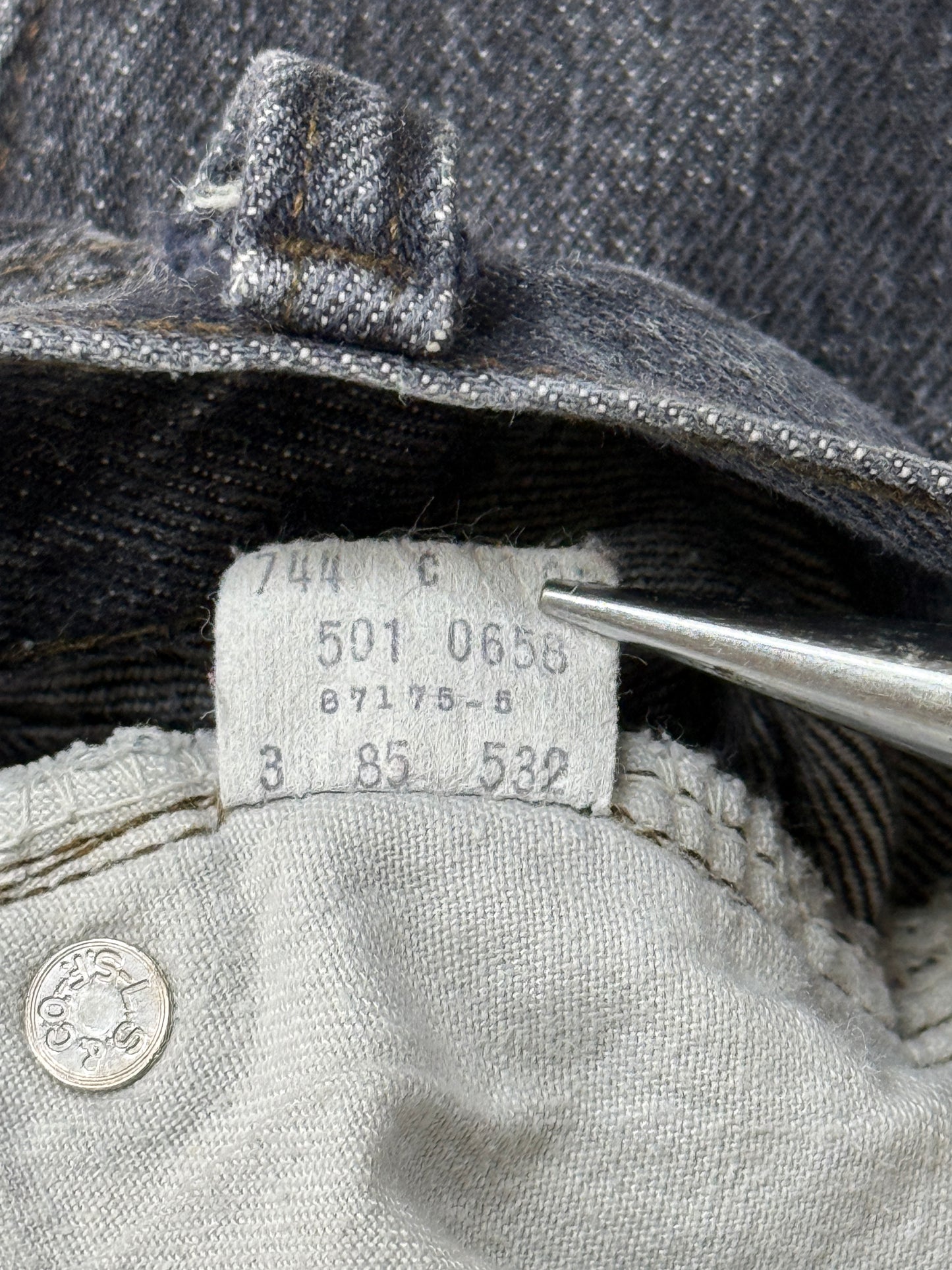 Levi's 501-0658 W34 L34 先染めブラック 1985年
