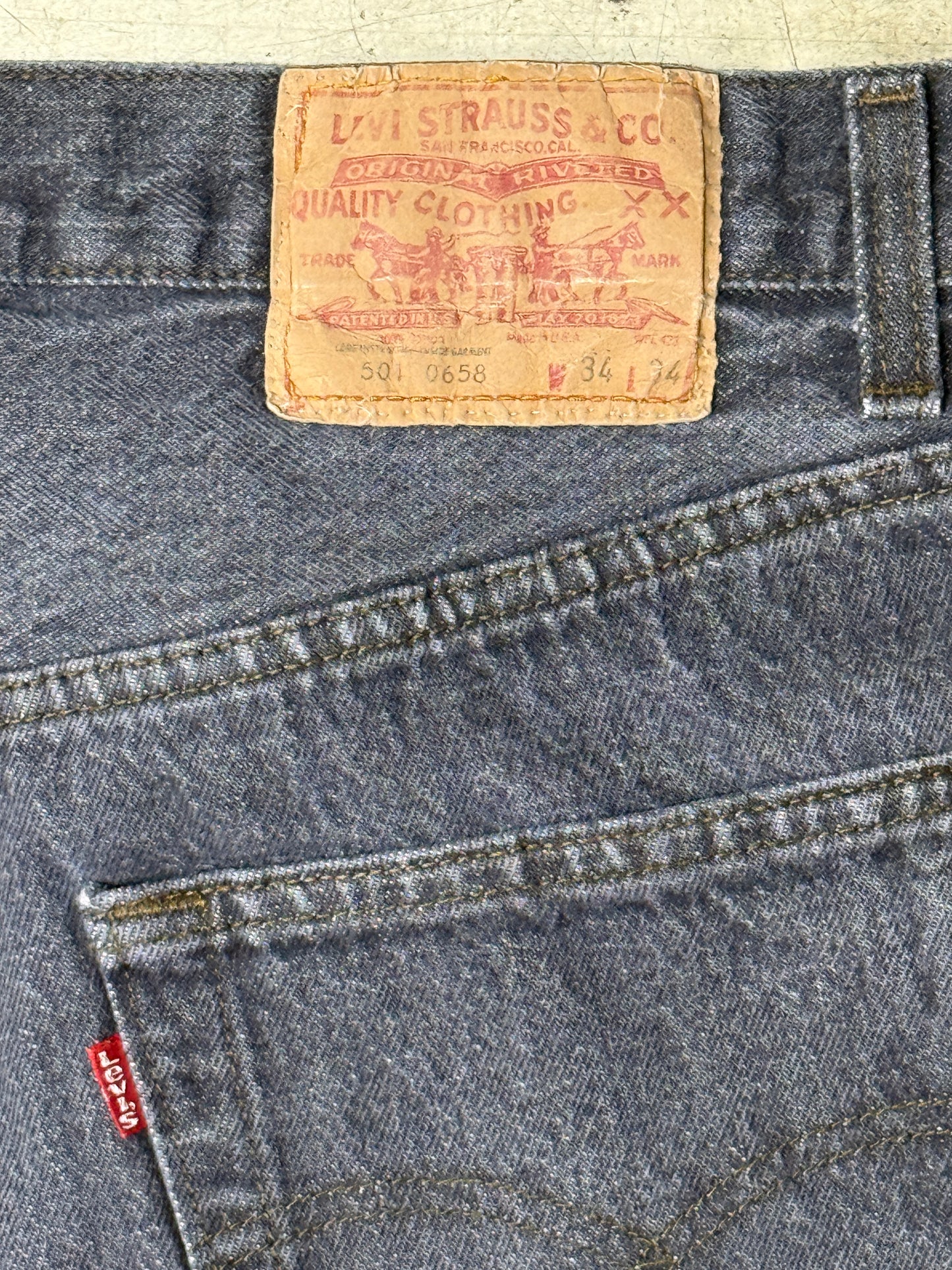 Levi's 501-0658 W34 L34 先染めブラック 1983年