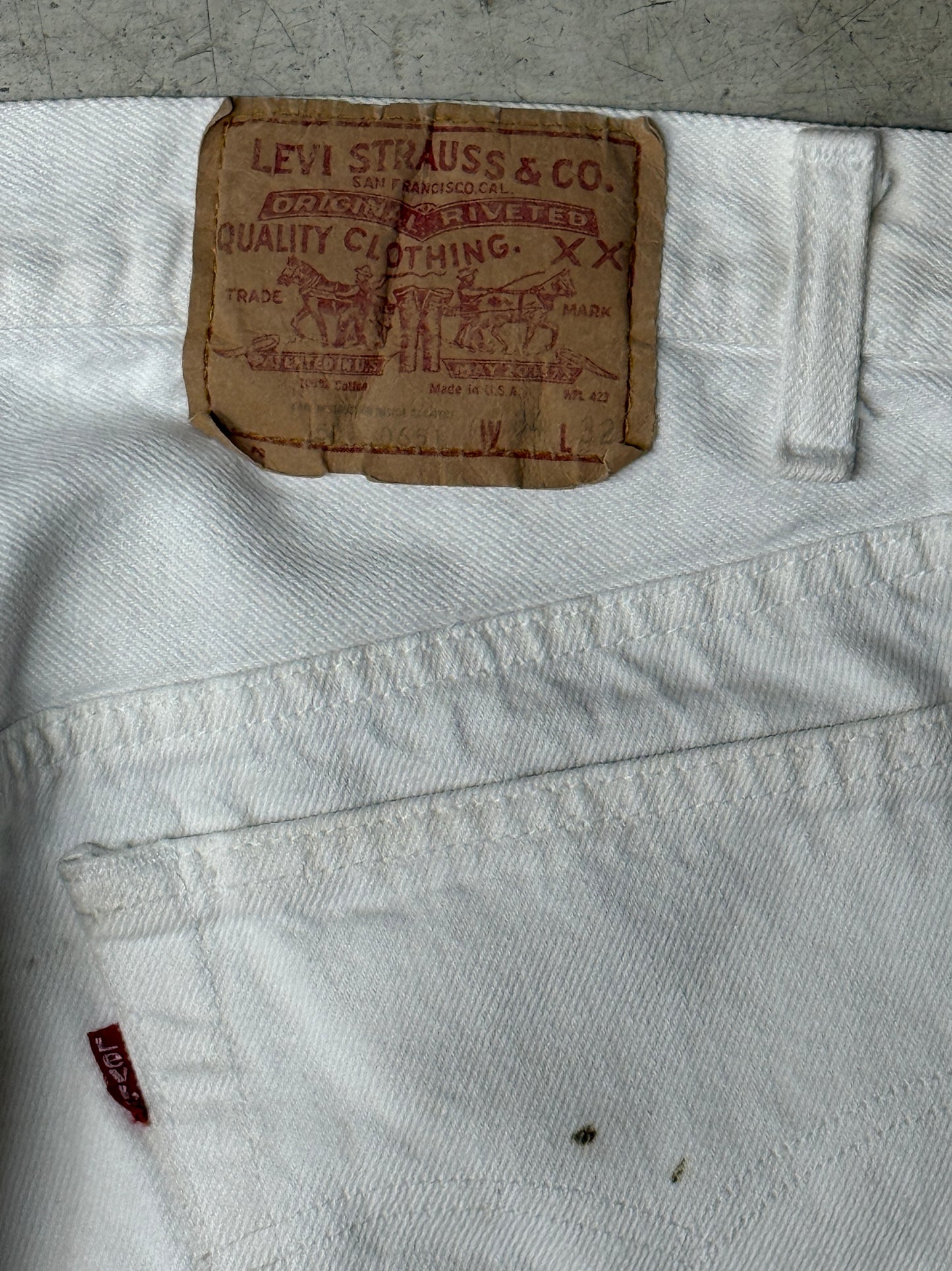 Levi's 501-0651 W34 L32 ホワイトジーンズ 1985年
