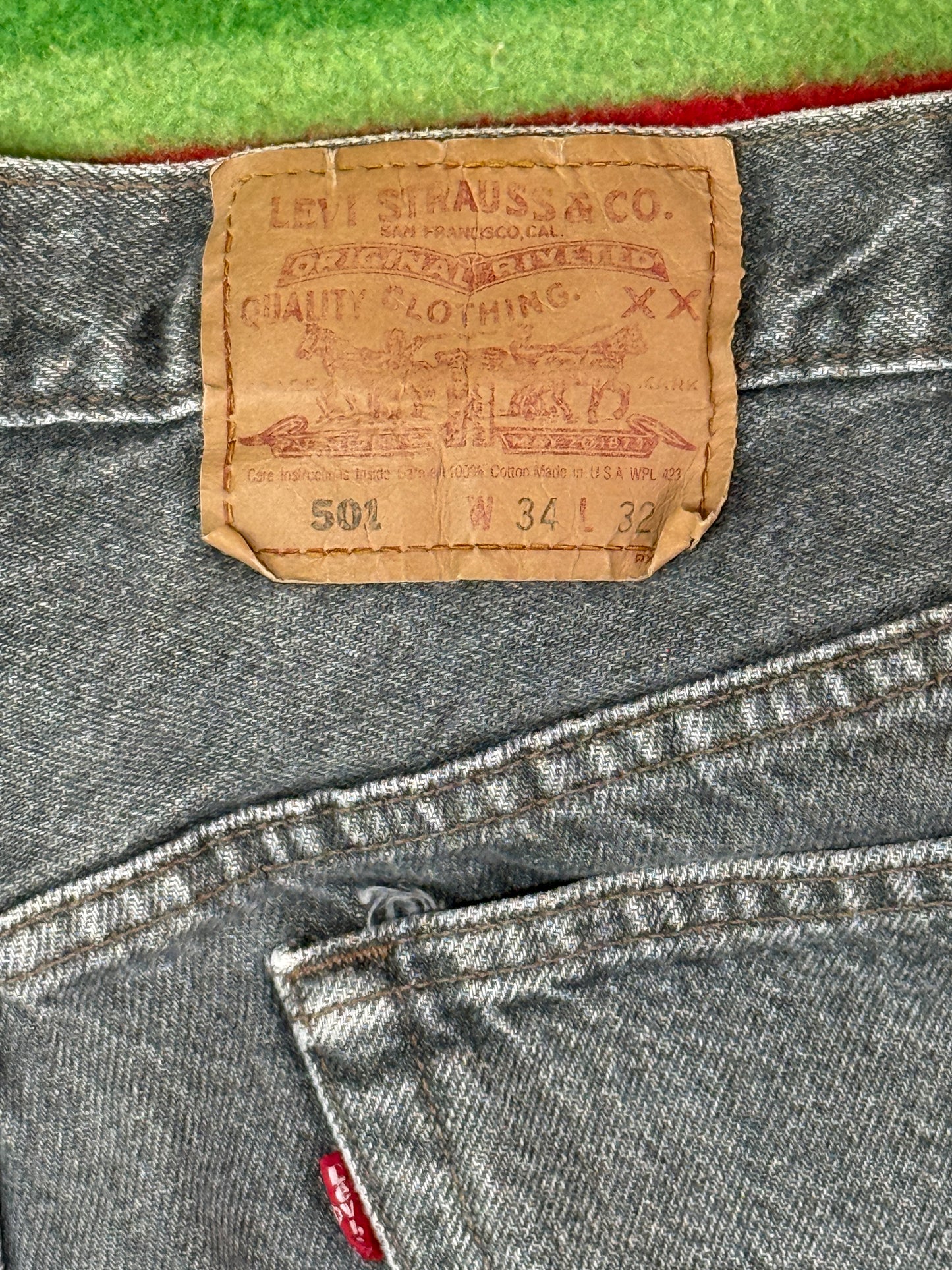 Levi's 501-1630 W34 L32 先染めブラック 1993年