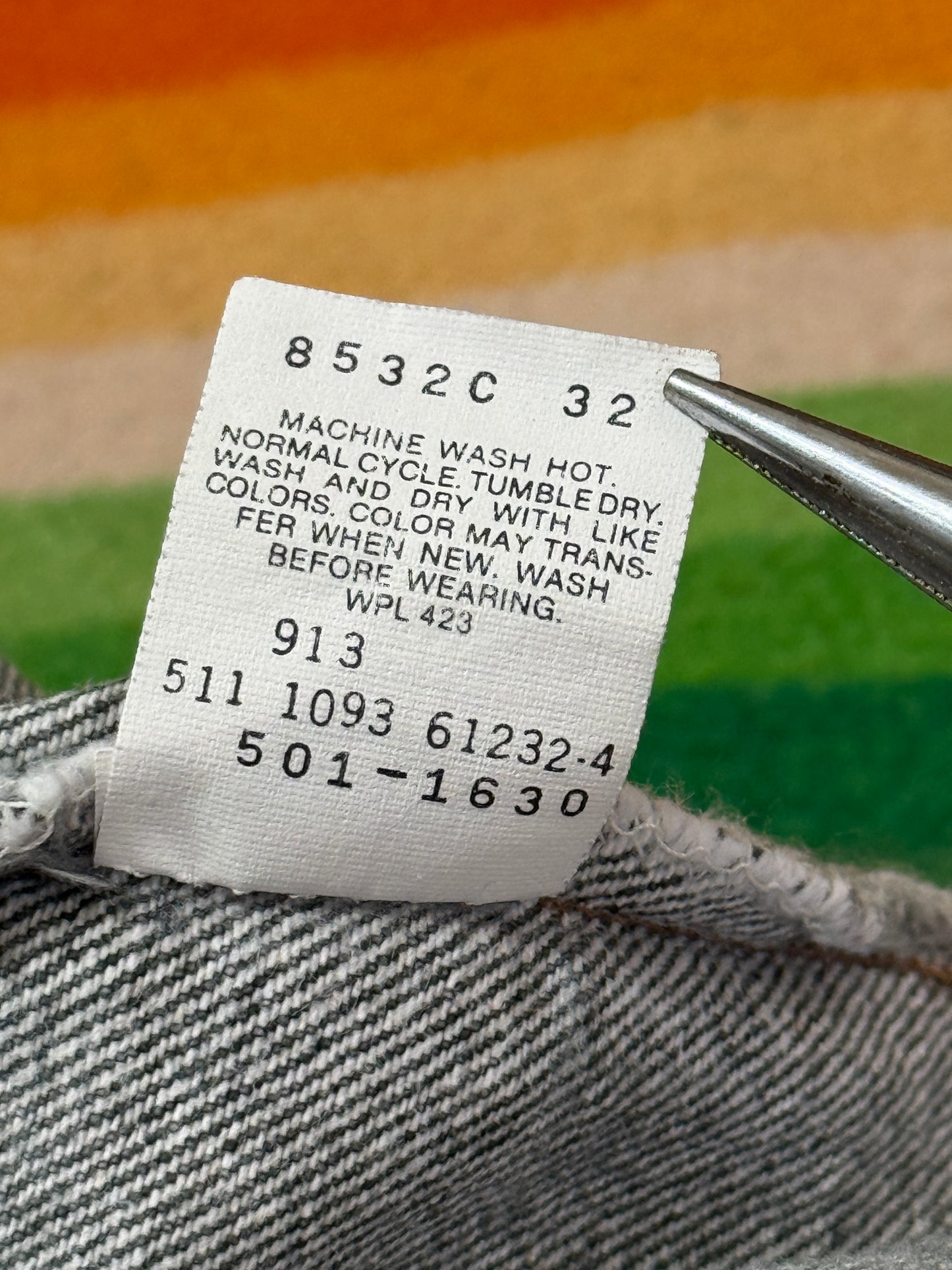 Levi's 501-1630 W34 L32 先染めブラック 1993年