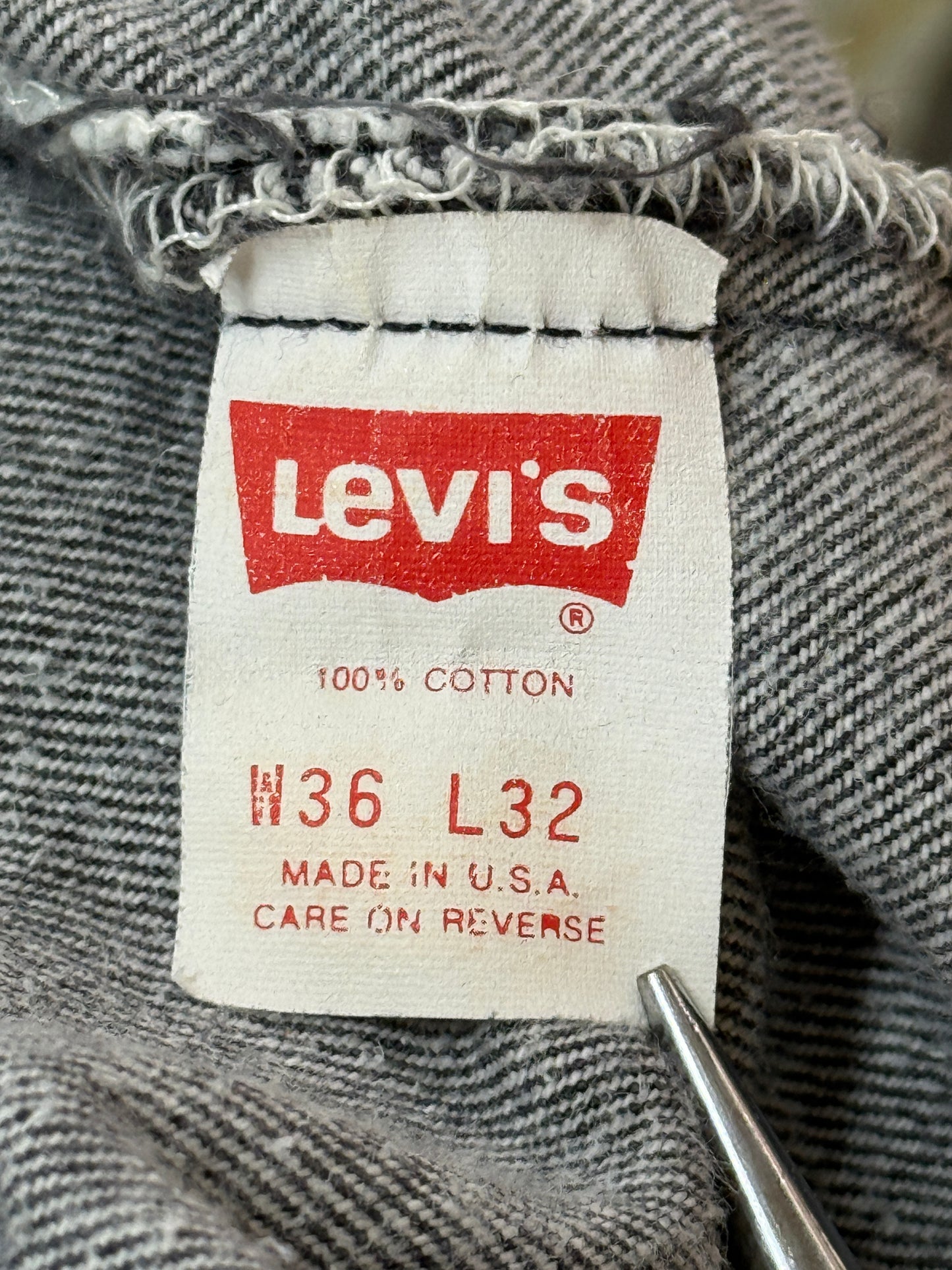 Levi's 501-0658 W36 L32 先染めブラック 1990年
