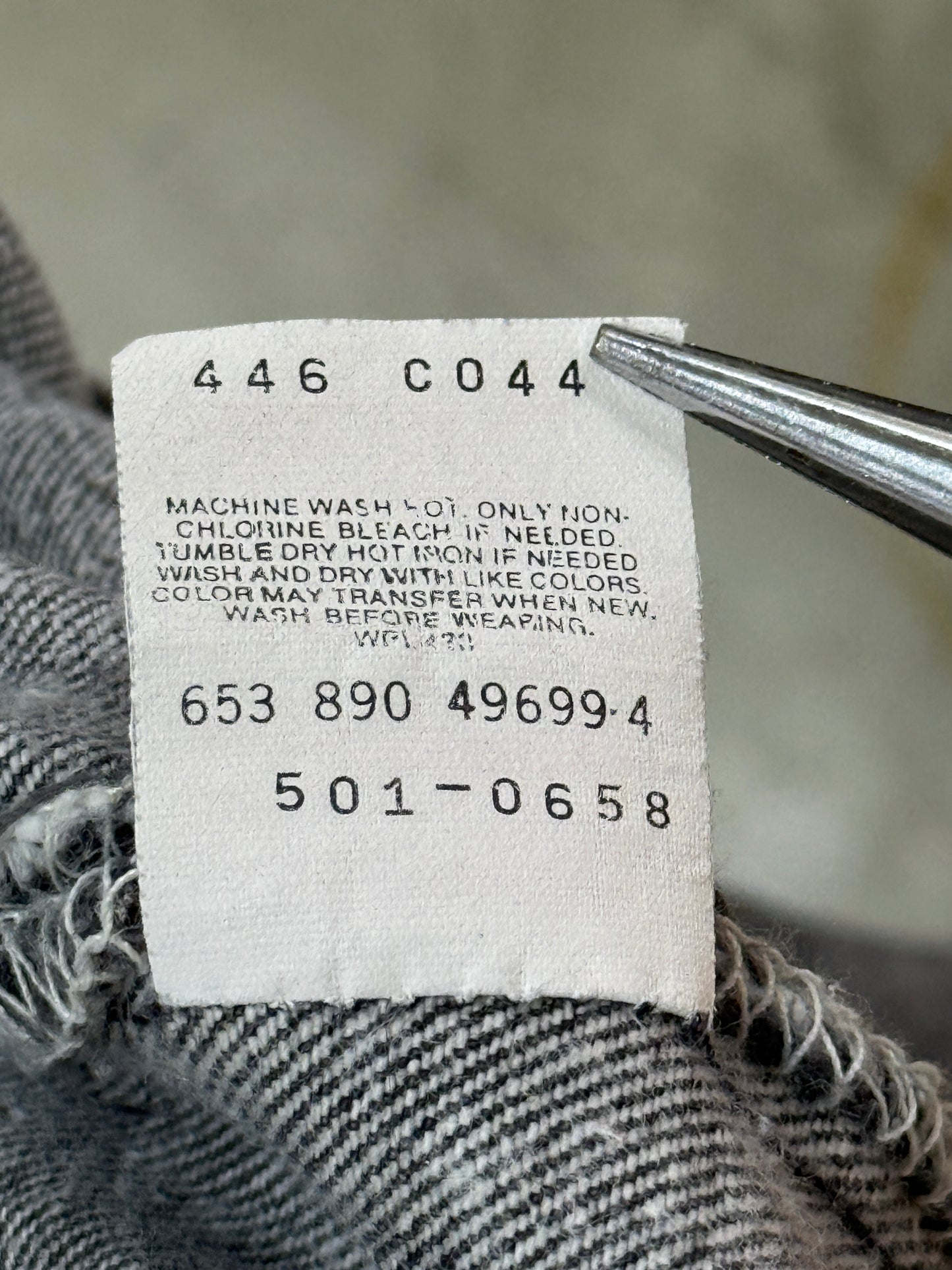 Levi's 501-0658 W36 L32 先染めブラック 1990年